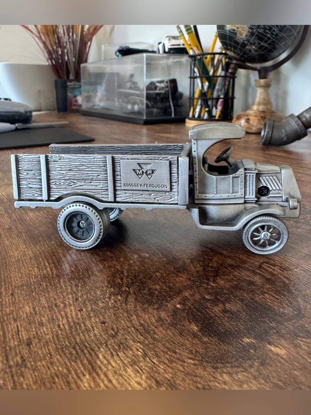 Vtg Spec Cast Massey Ferguson 1921 Flatbed Truck Pewter Limited Edition Die Cast